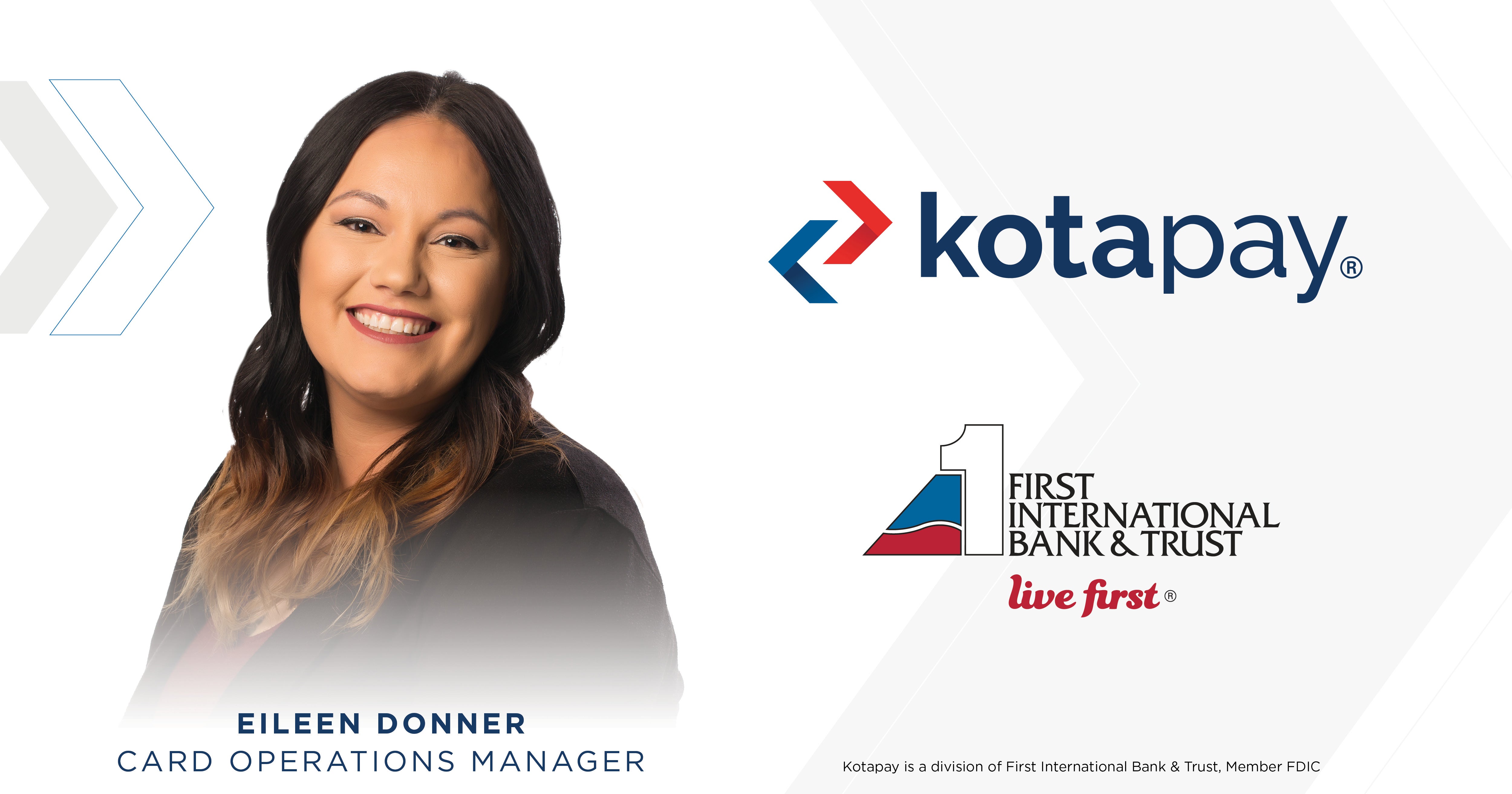 Eileen Donner, Card Operations Manager with FIBT