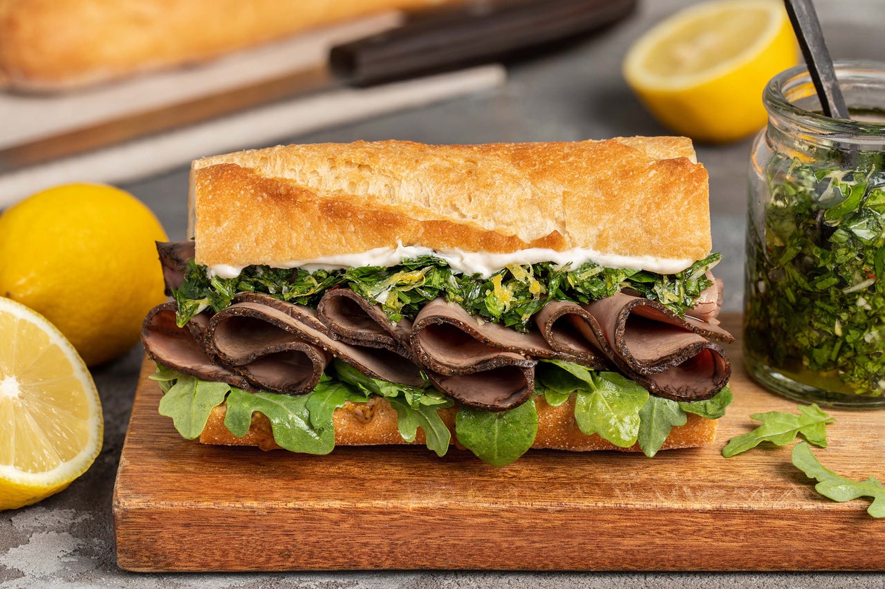 Gremolata Roast Beef Sandwich