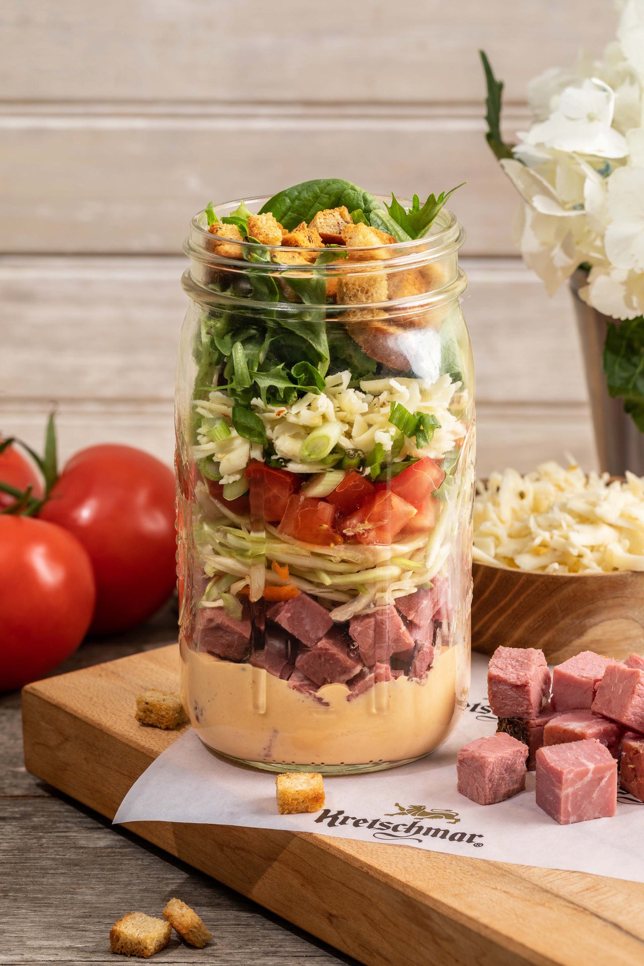 Pastrami Reuben Salad in a Jar Kretschmar