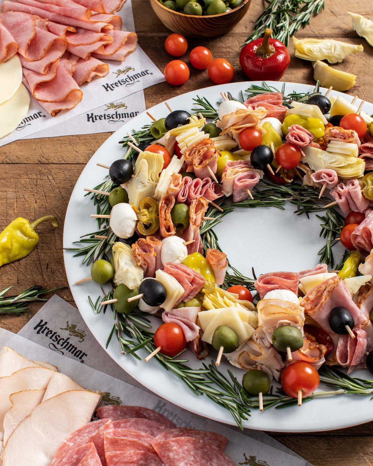 Antipasto Holiday Wreath