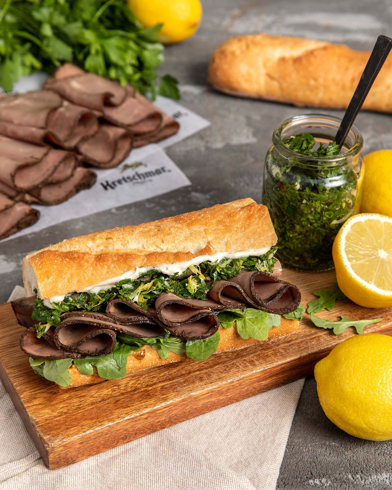 Gremolata Roast Beef Sandwich | Kretschmar