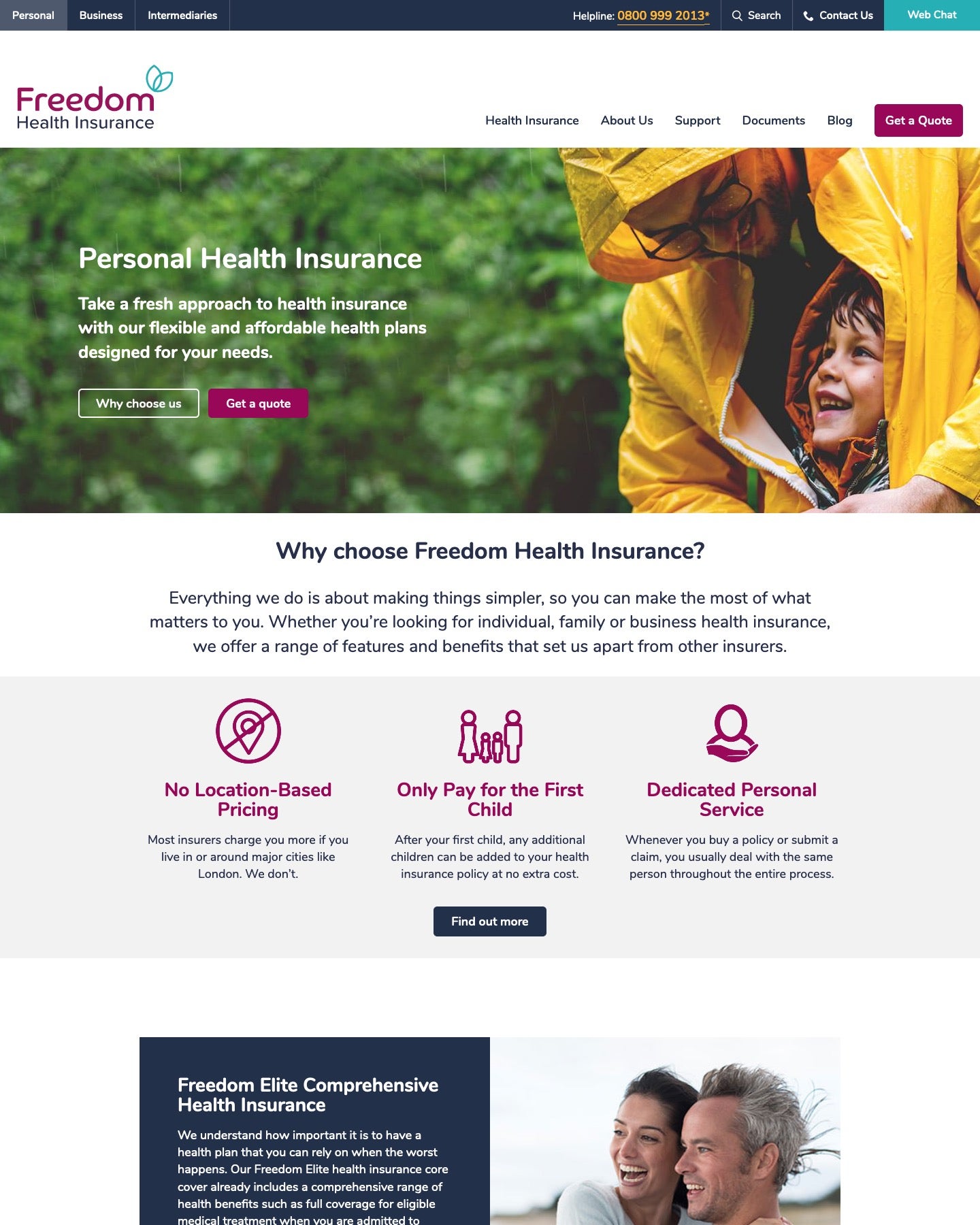 Freedom Health Insurance Website Design & Build i3 Digital Case Study