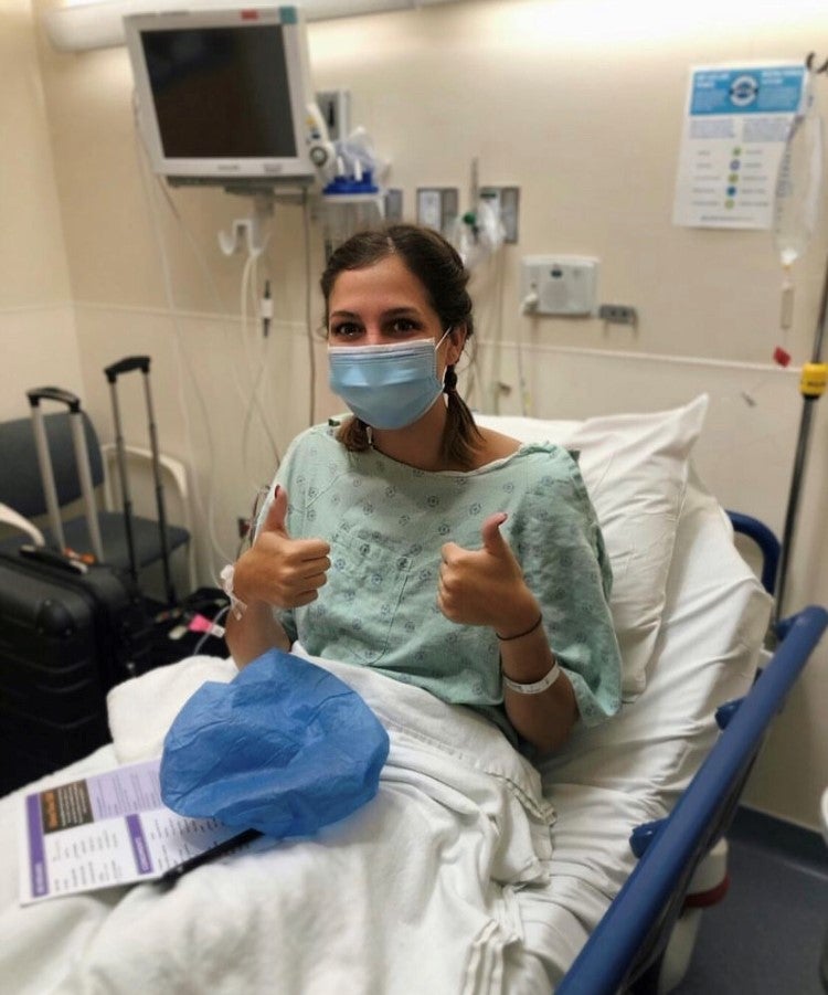 Donor Megan After bone marrow donation surgery