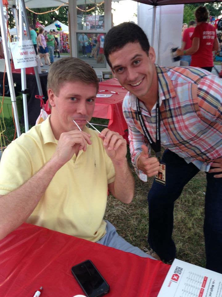 This is my husband and his friend. Of course I convinced them to swab!