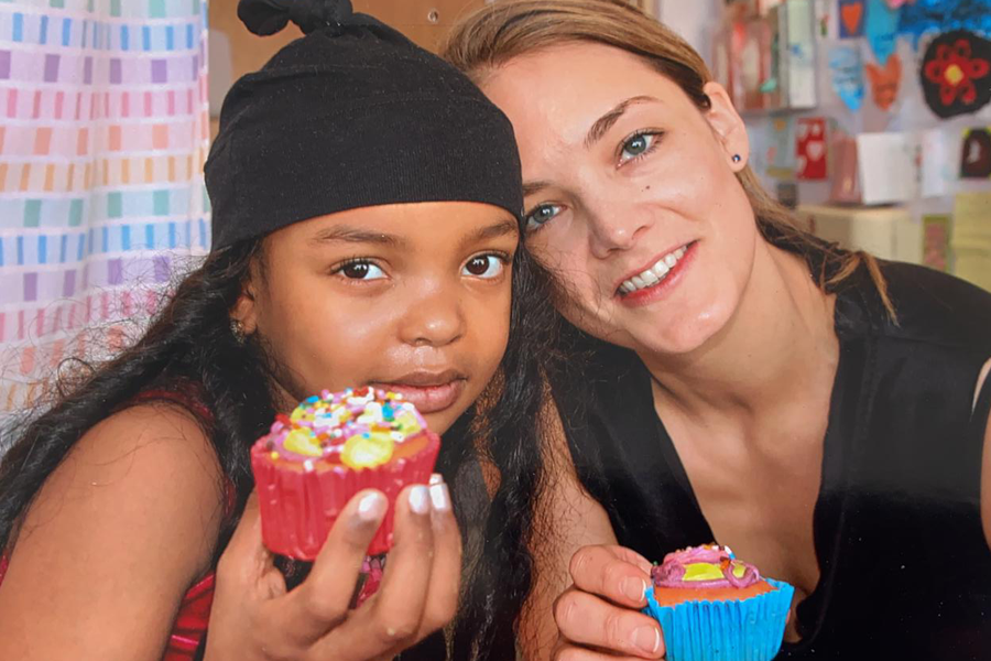 Katharina with a patient