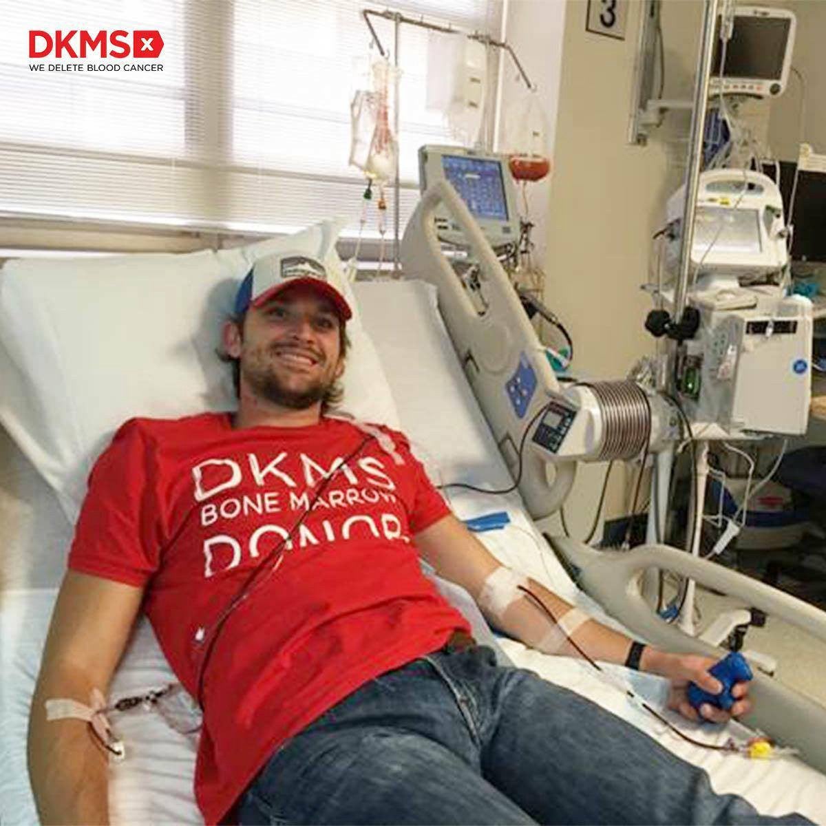 This is Landen. He donated to a stranger in need of a transplant after signing up at a drive at a local Wallgreens.