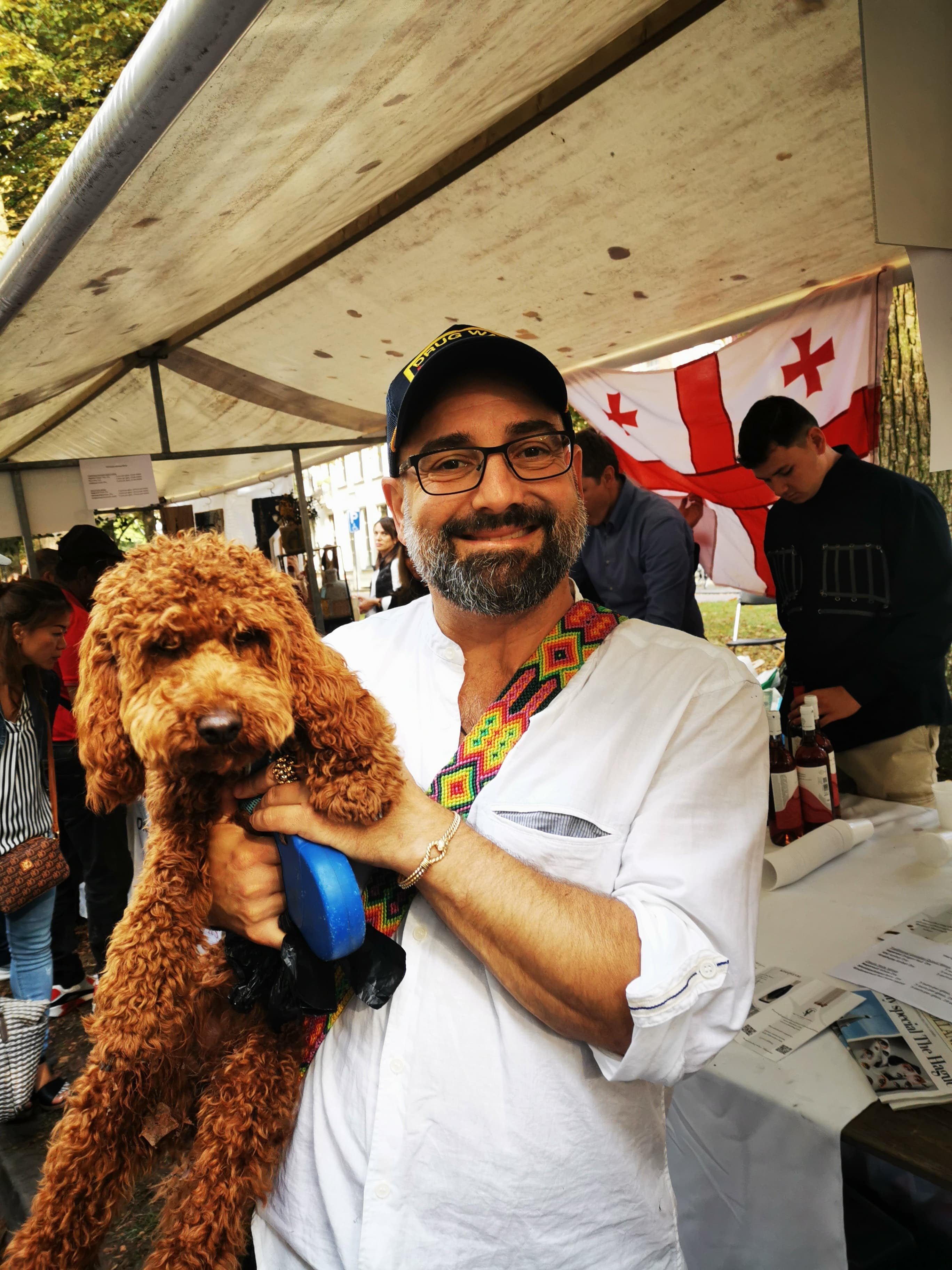 Matthew with his dog 