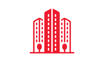 Red building icon