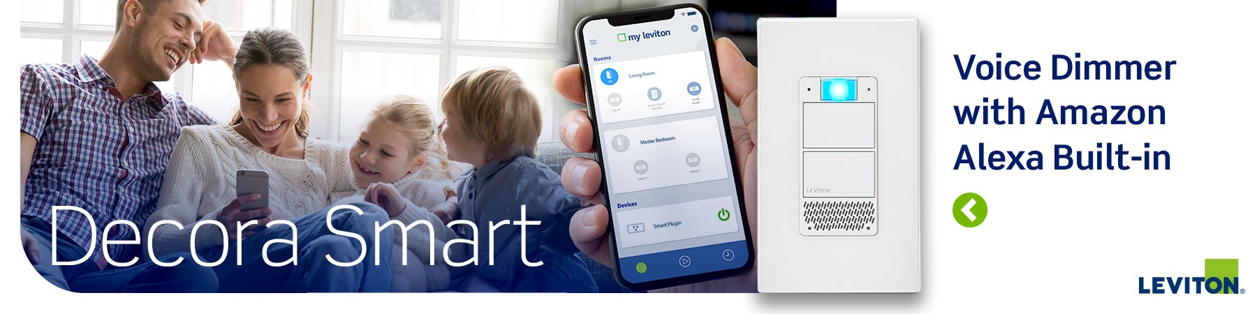 Leviton - Decora Smart® Voice Dimmer with Amazon Alexa Built-in
