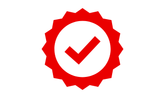 red checkmark