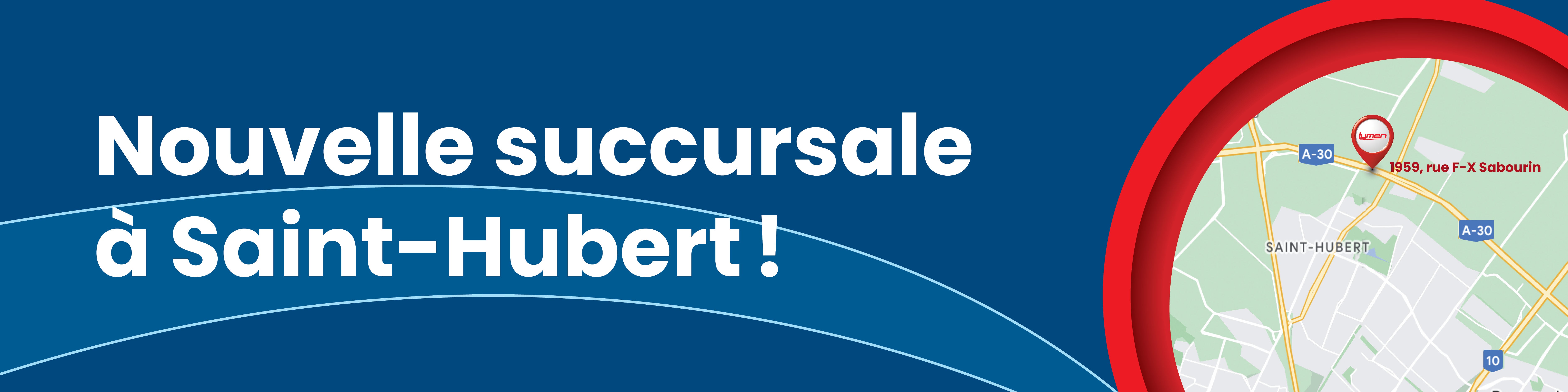 image d'une carte avec la localisation de la nouvelle succursale de Saint-Hubert