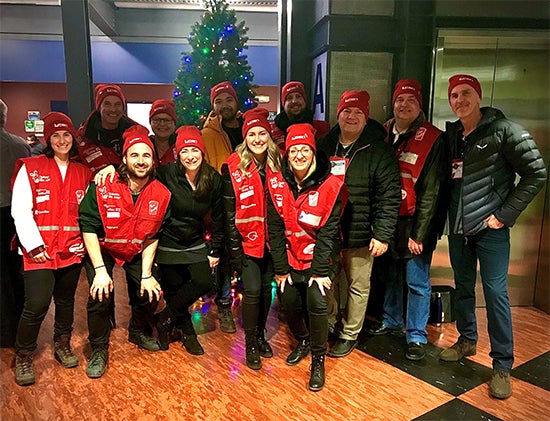 Lighting department volunteering for Operation Red Nose