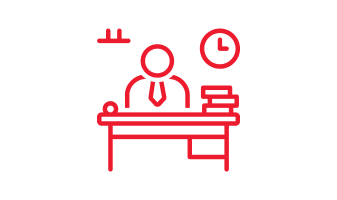 Icône rouge - lieu de travail