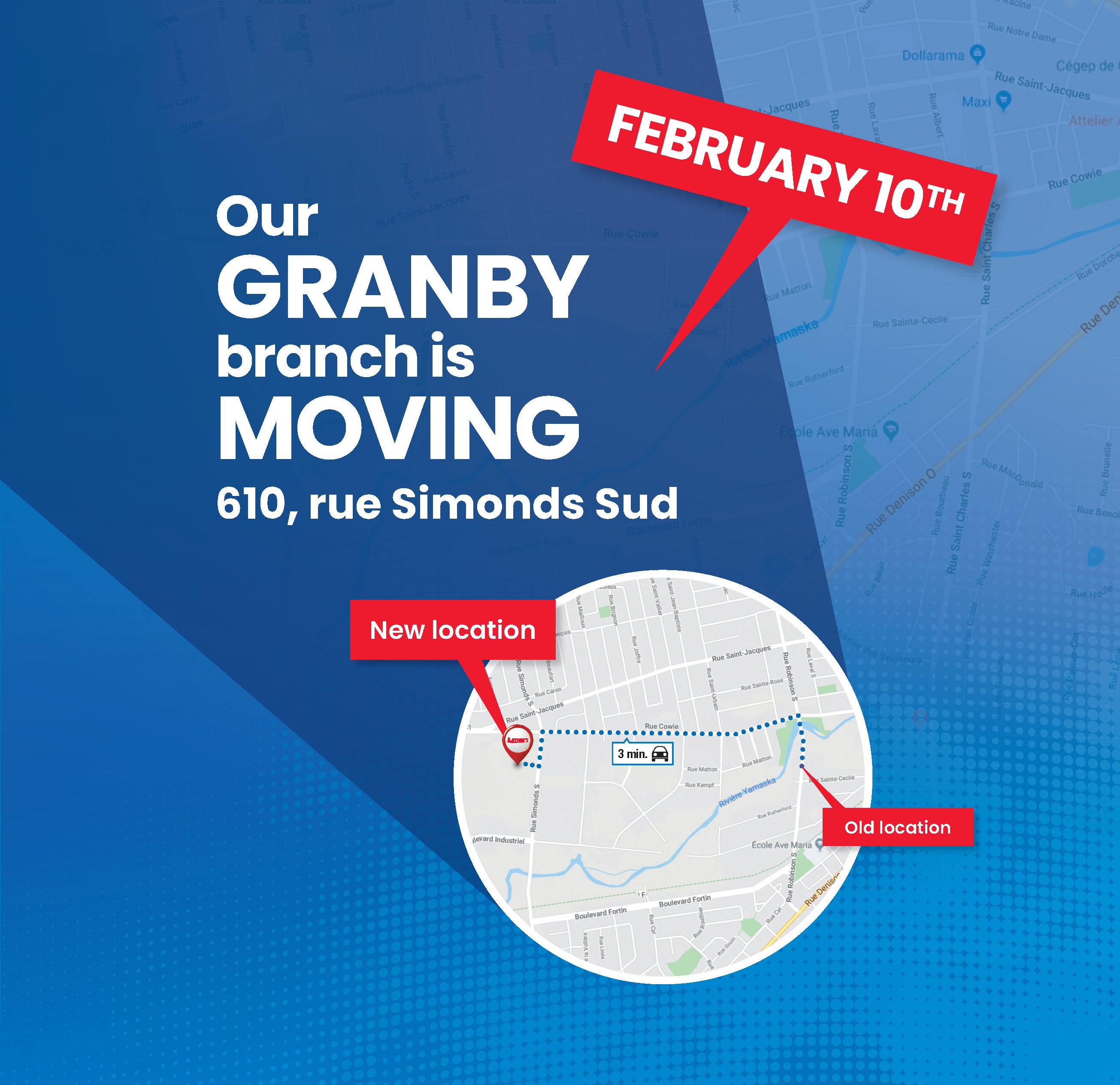 Our Granby branch is moving