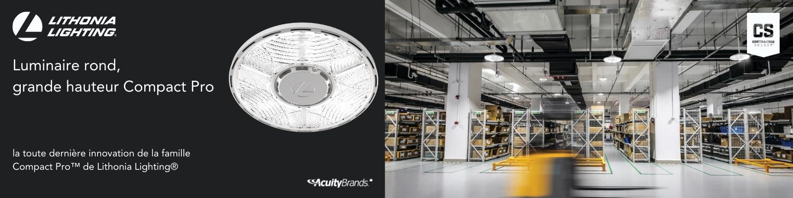 Luminaire rond, grande hauteur Compact pro