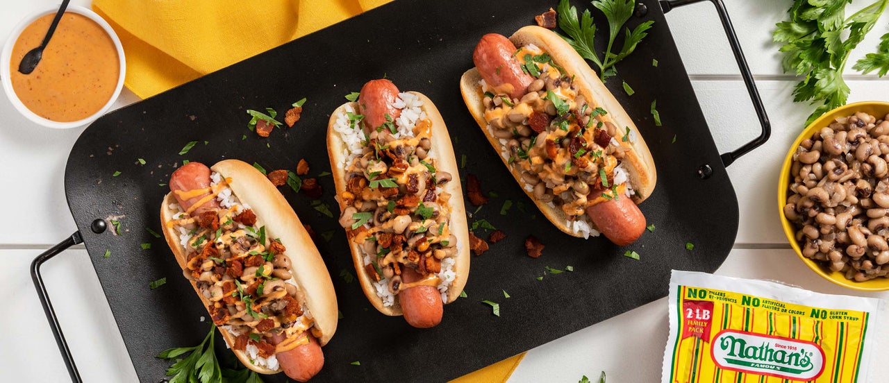 Black-Eyed Pea New Years Dog | Nathans