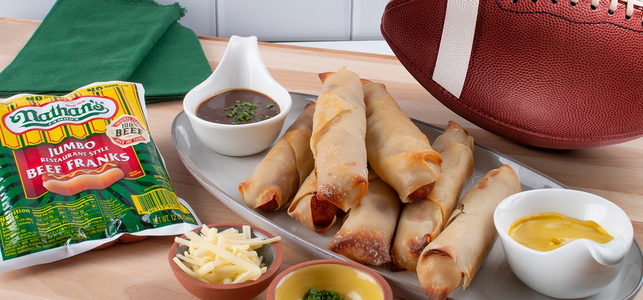 Cheddar Dog Spring Roll | Nathans