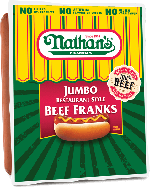 Colossal Quarter Pound Beef Franks - 8 pack | Nathans