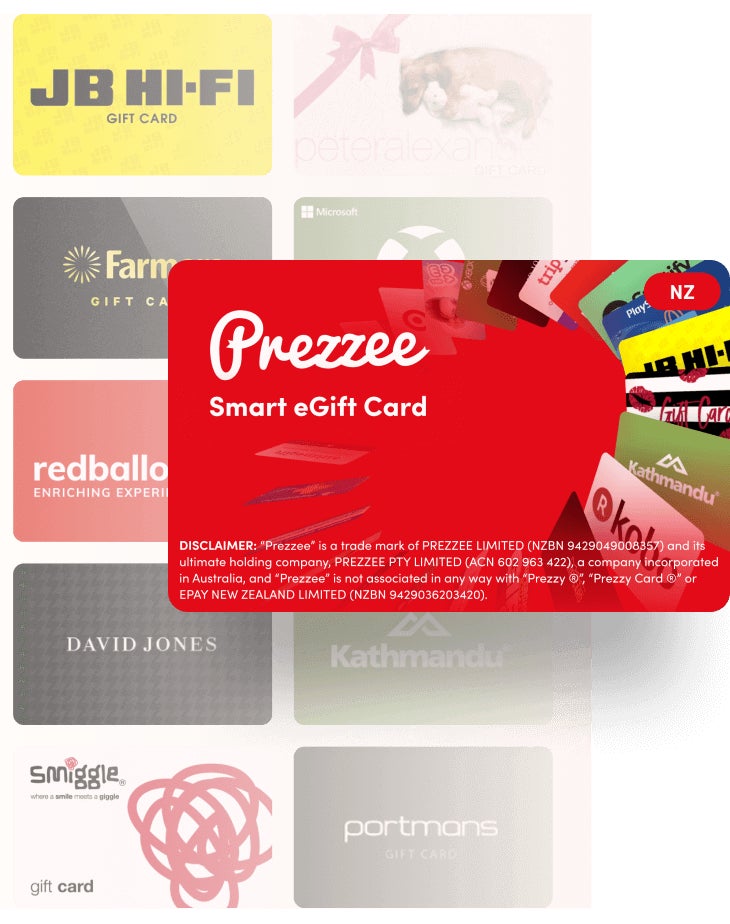 Prezzee NZ Digital Gift Cards and Vouchers Online