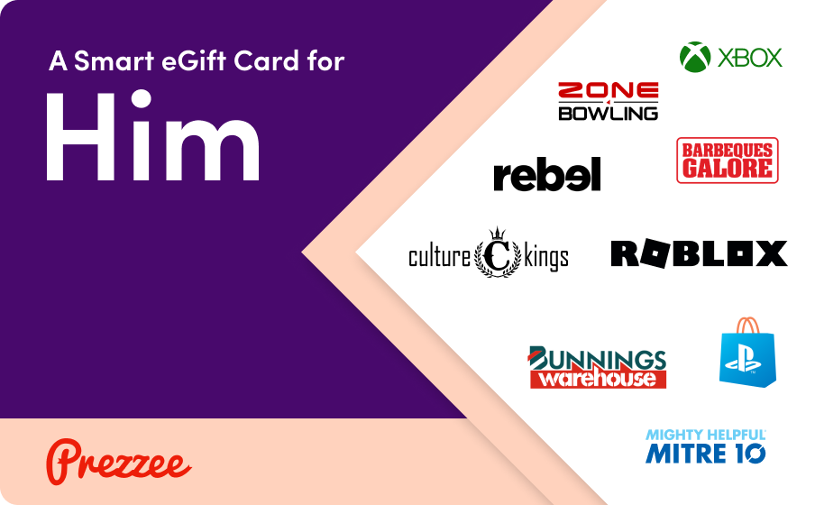 Gift Card for Him Digital Vouchers for Him Prezzee AU