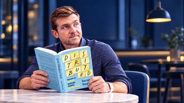 Darren reading his new book Distributed 2026. 