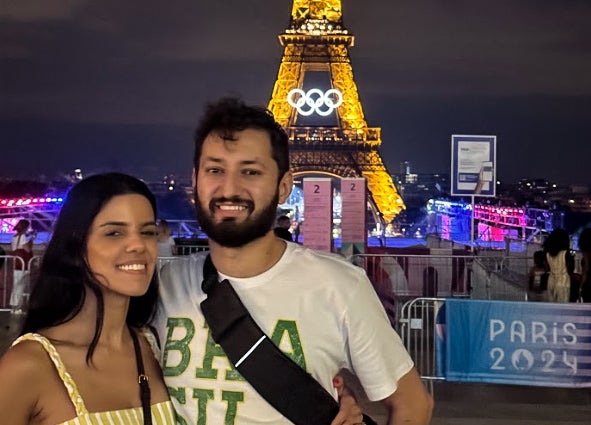 Jose and his wife take a trip to the Paris Olympics. 