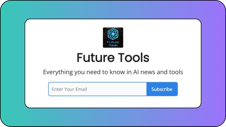 Newsletter #7: Future Tools subscription page.