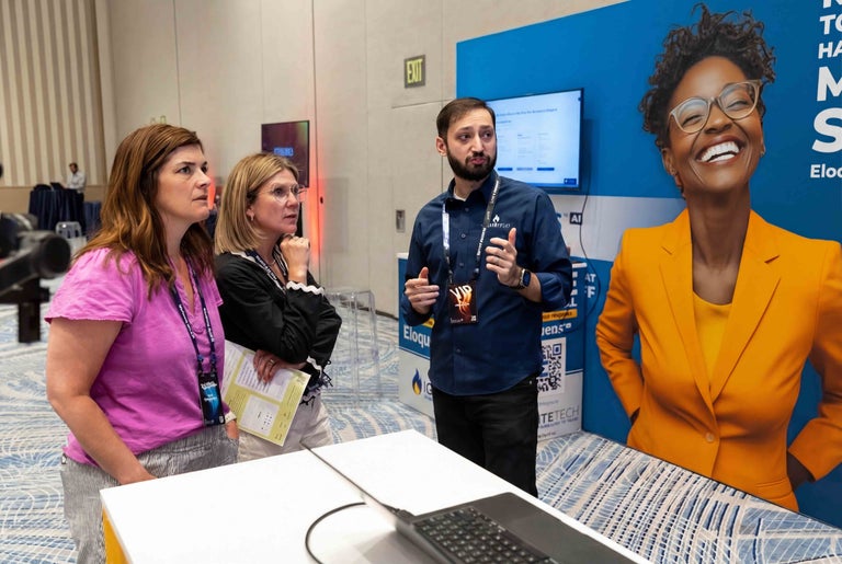 Jose Monteiro working at a conference. 