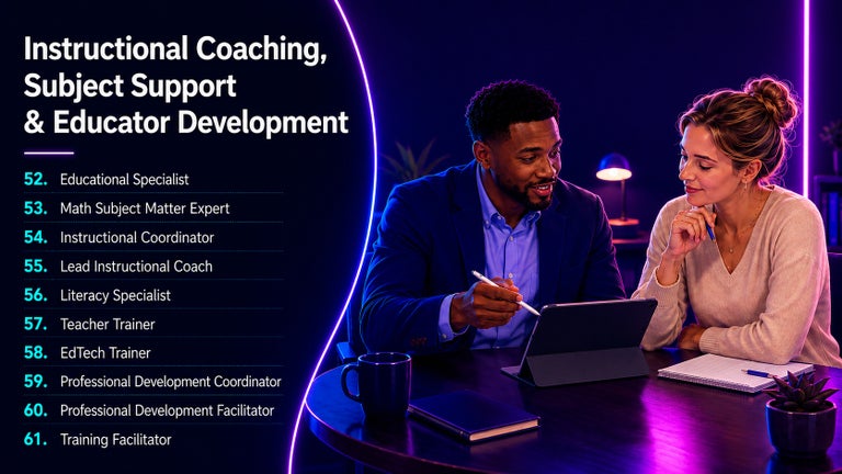 Instructional Coaching, Subject Support & Educator Development