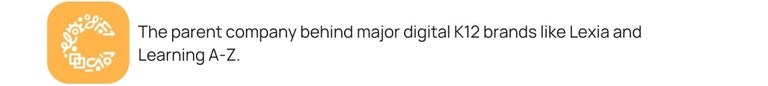 The parent company behind major digital K12 brands like Lexia and Learning A-Z.