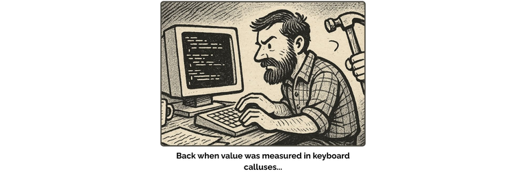 Back when value was measured in keyboard calluses...