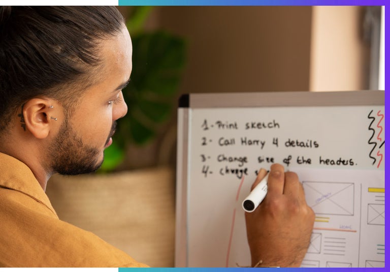 A man planning to get into the flow. 