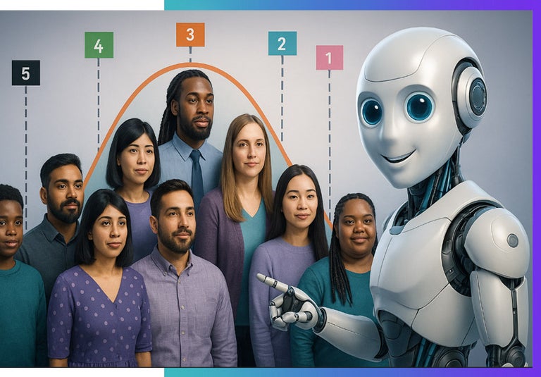 Stack ranking leaders by AI selection. 