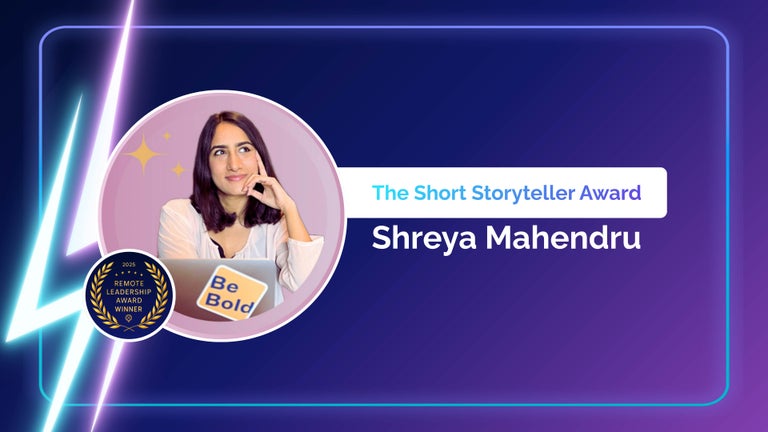 Short Storyteller Award 2025 Shreya Mahendru.