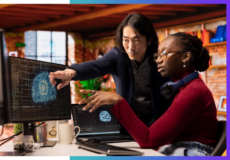 People working with AI.