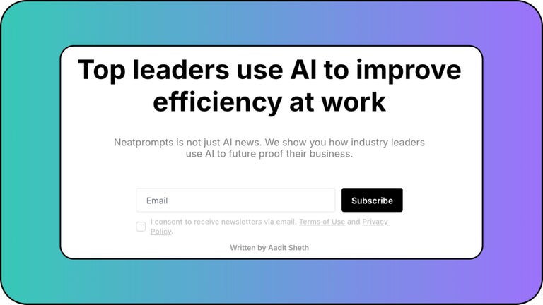 Newsletter #6: Neatprompts subscription page.