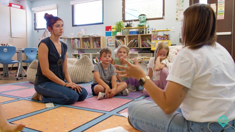 Leading a reading class session - Holly Haygood.