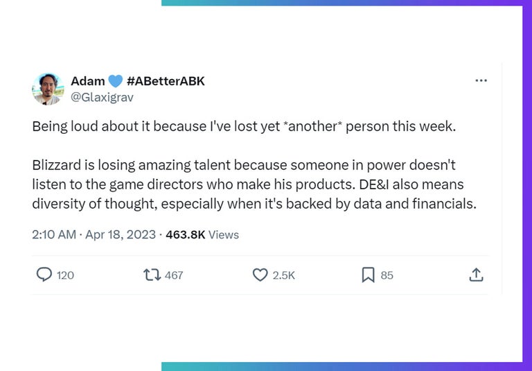 X tweet from @Glaxigrav about tech layoffs.