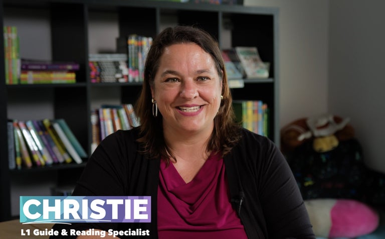 Christie L1 Guide and Reading Specialist. 