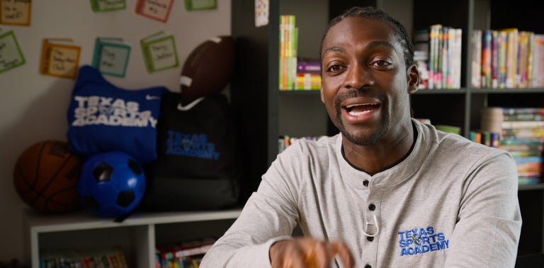 Greg Annan, Texas Sports Academy coach. 
