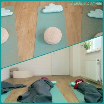 Eindontspanning tijdens Holistische Kinderyogales bij Yarlung Zutphen 