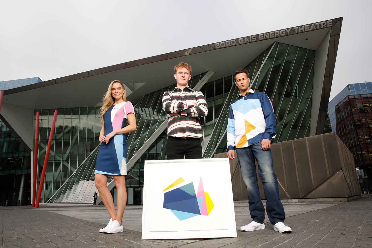 Luke Reidy showcasing the Bord Gáis Energy Theatre's new look and new uniforms.