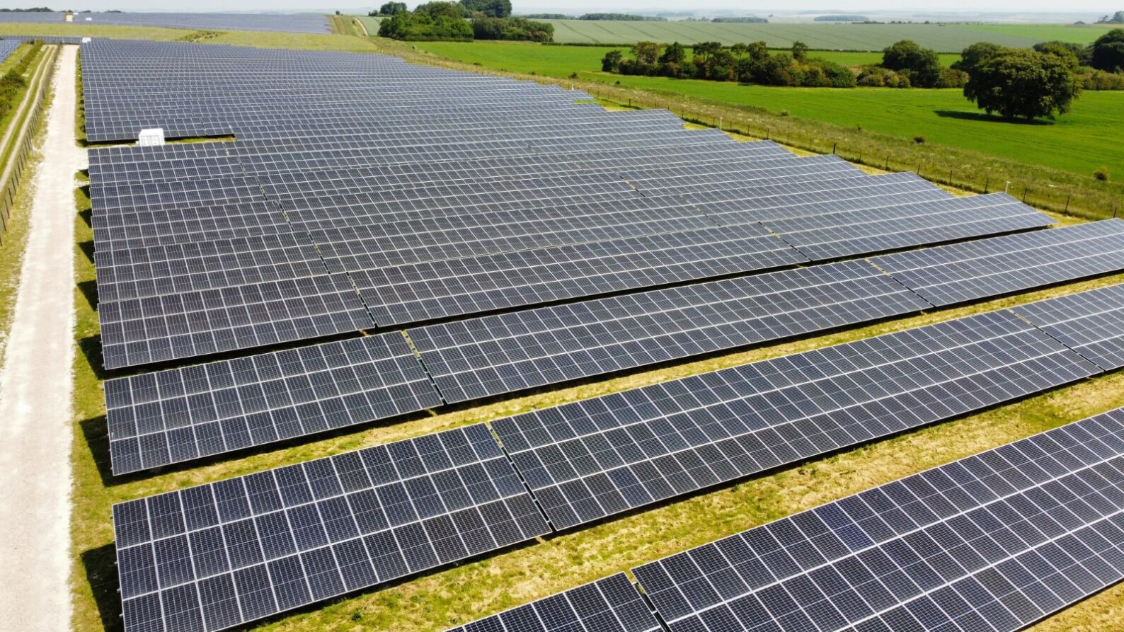 Solar energy farm in rural area