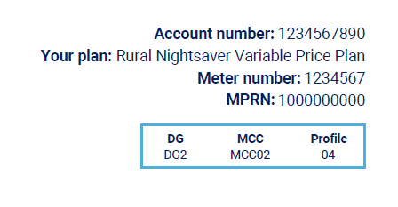 Account number data sample
