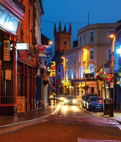 Dark street at night