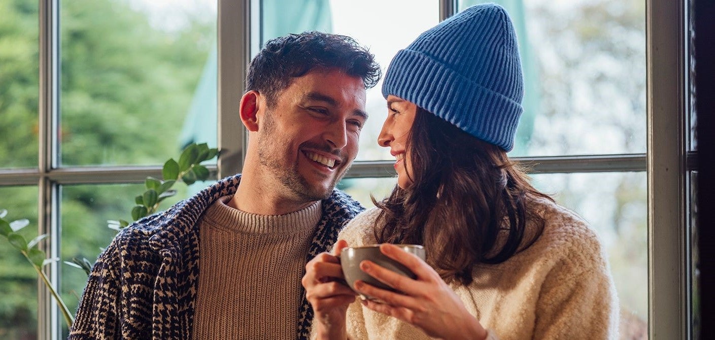 Best gas plan - couple sipping coffee