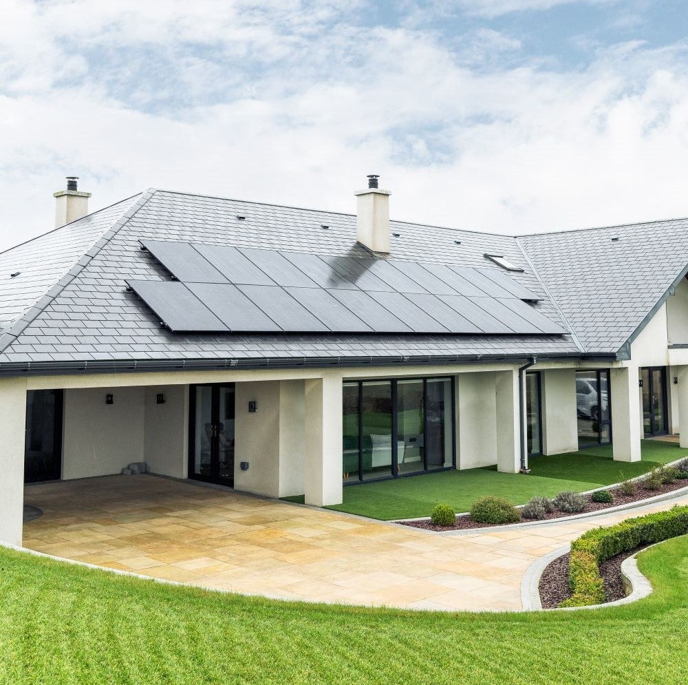 Solar panels on rooftop