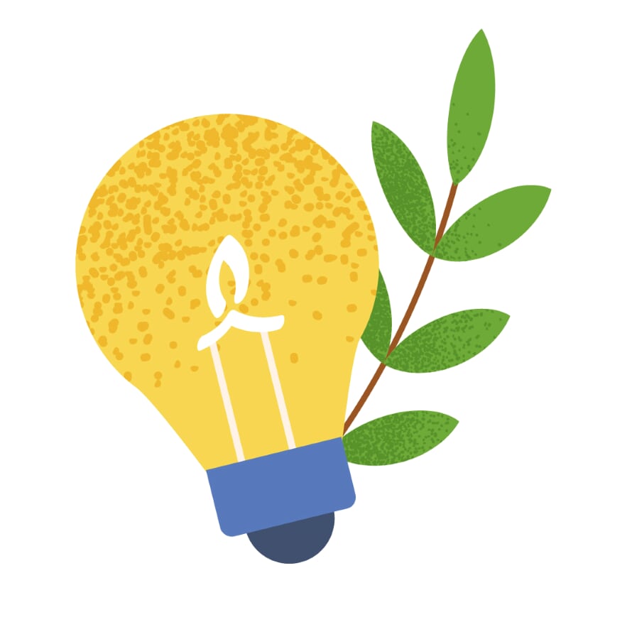 Lightbulb containing Bord Gáis Energy flame logo with brand in background