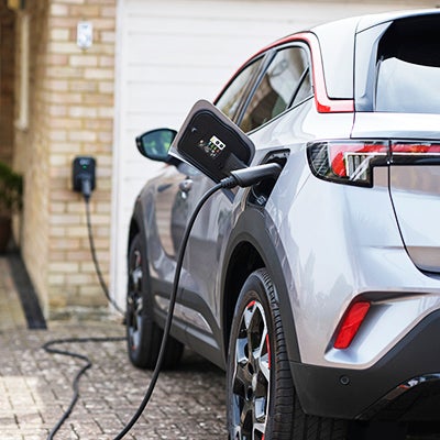 Car charging in driveway