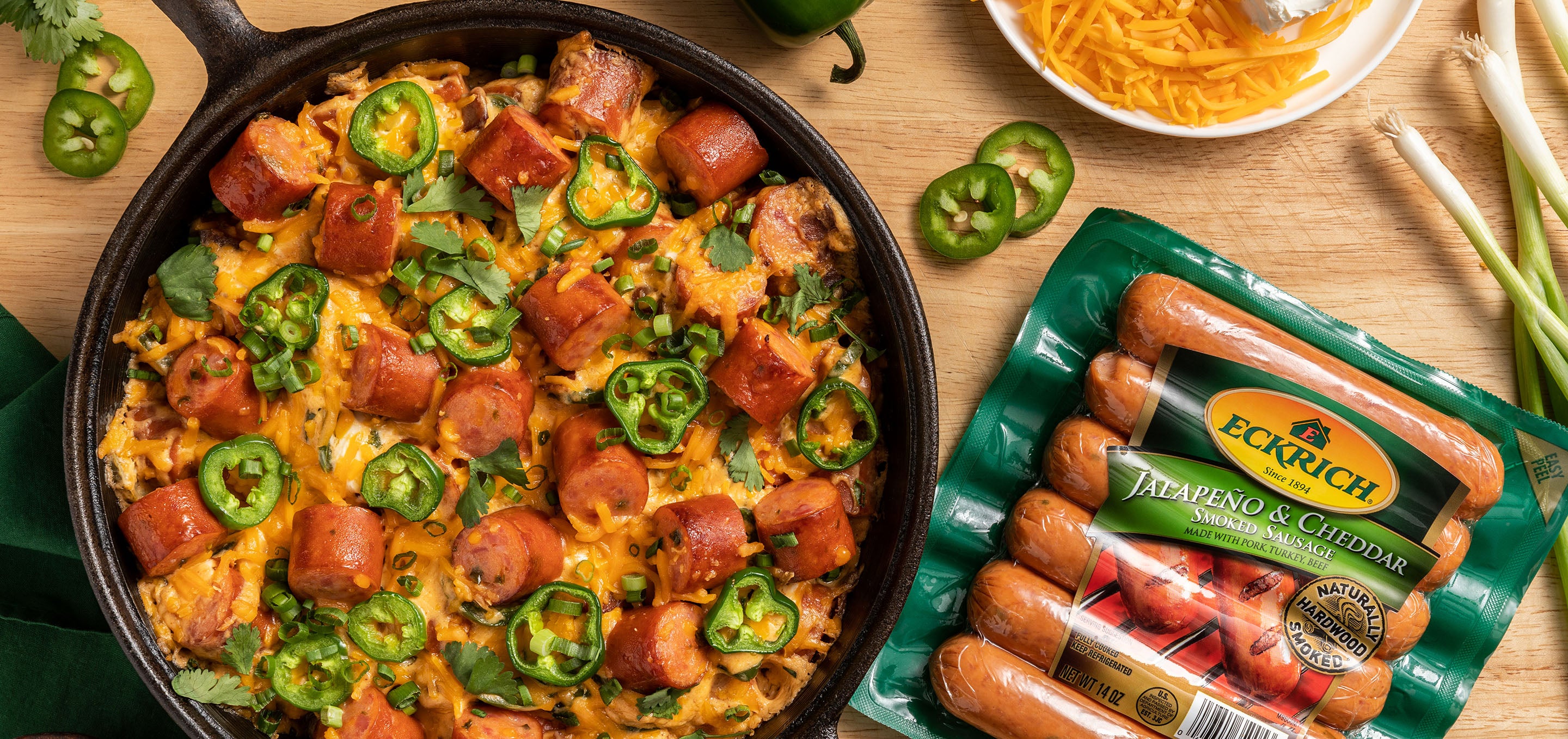 Jalapeno Popper Sausage Skillet